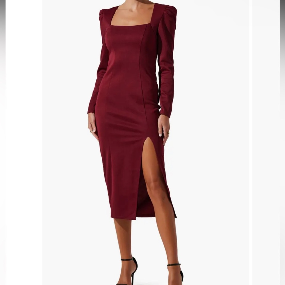 ASTR the Label, Back Cutout Long Sleeve Midi Dress size XL NWOT